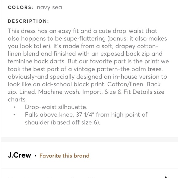 J.Crew Palm Tree Drop-Waist Dress - Picture 3 of 7